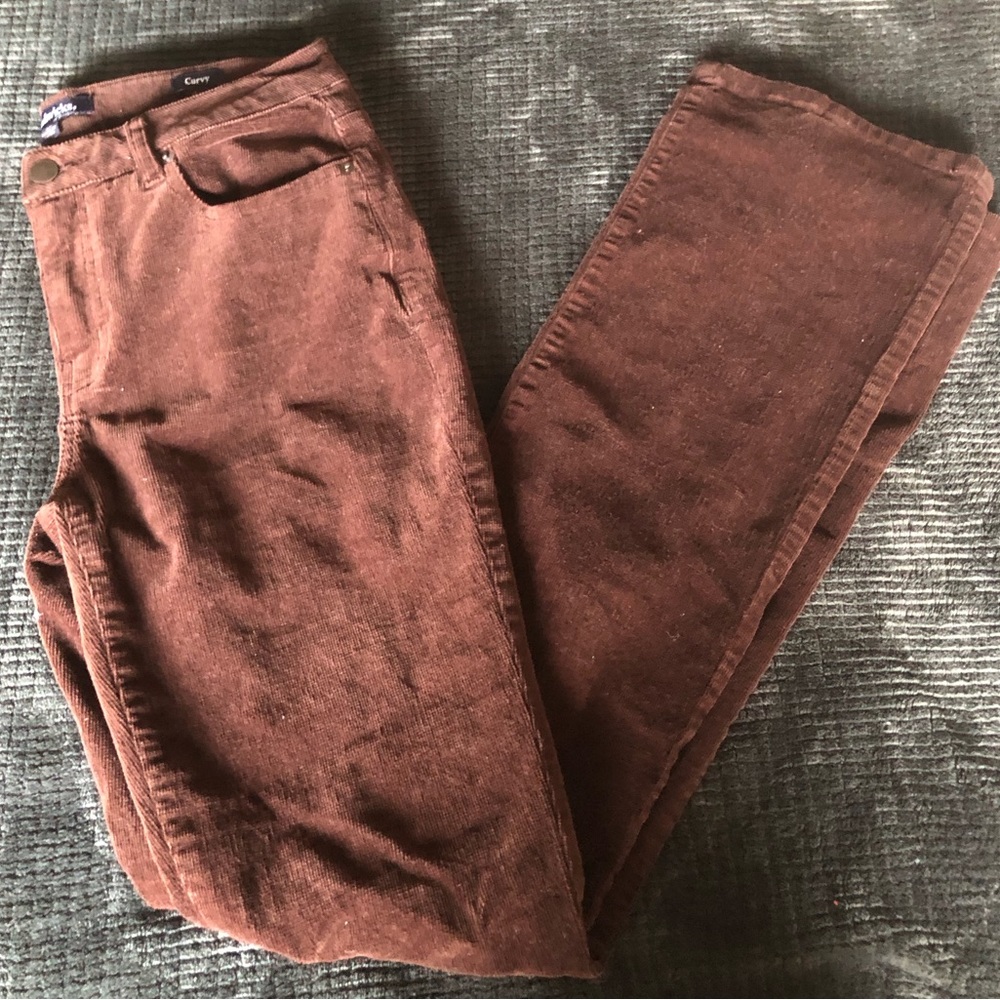 Brown Corduroy Bootcut Pants